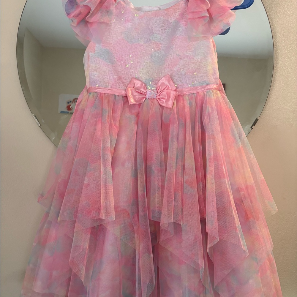 Pink Ruffled Kids Dress